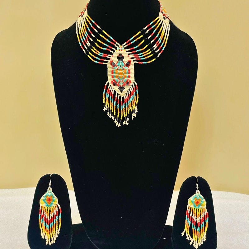 Ręcznie robiony naszyjnik z koralików seed: Koraliki Boho