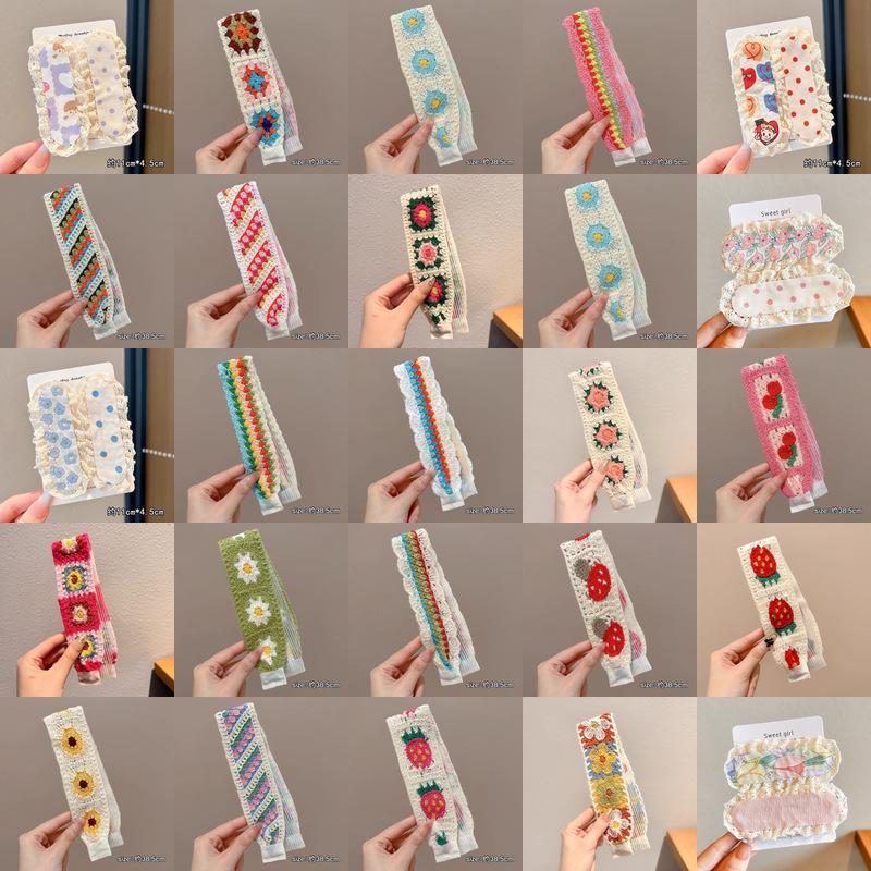 Floral Knit Choppy Bangs Sticker Headband for Women – Non-Slip Hair Magic for Washing Face.