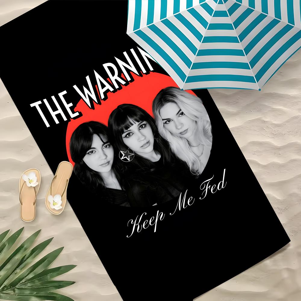 Band The Warning Towel Polyester Beach Towel Quick Dry Sand Free Bath Towel for Summer Pool Travel Vacation