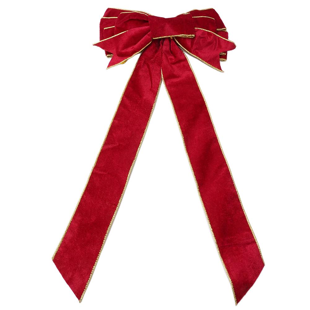 Christmas Decoration Supplies Flannelette Retro Ribbon Bow-Knot Pendant New