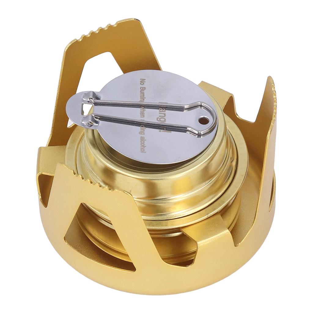 Portable Mini Picnic Stove Brass Spirit Burner for Outdoor Camping Hiking Backpacking BBQ