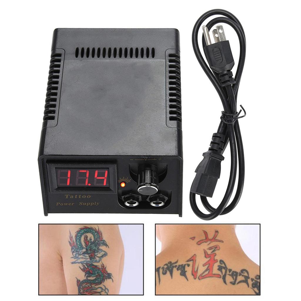 Professional Digital Tattoo Machine Power Supply LCD Tattoo Gun Power With Cable