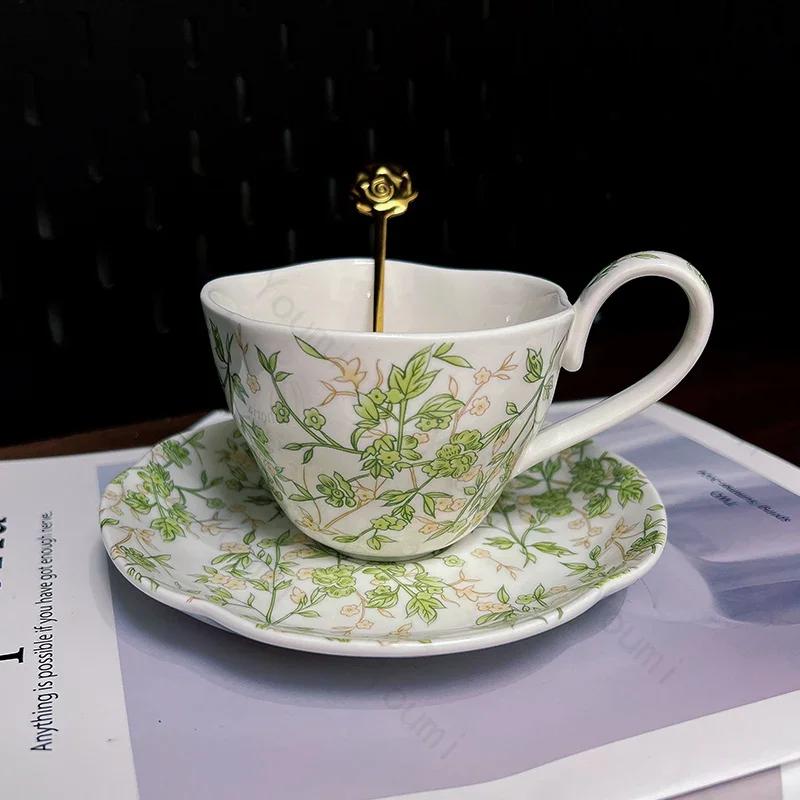 Kreativní nepravidelné jídelní talíře ve francouzském stylu, nádherné květiny, keramický talíř, odpolední čaj, ovocný dezertní talíř, unikátní stolní nádobí