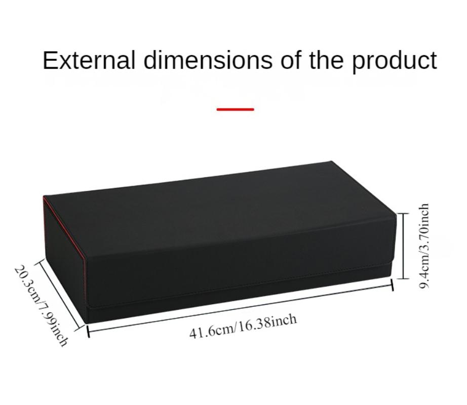 600+ Trading Cards Storage Box PU Leather Commander Card Deck Case Magnetic Closure Card Holder Fits for Magic Game Cards
