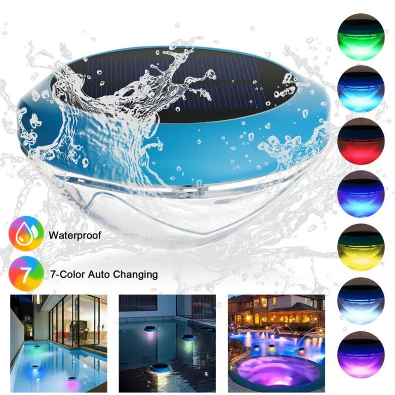 LED Solar Floating Light Waterproof Outdoor Floating Underwater Ball Lamp Swimming Pool Party Night Lights For Yard Pond Garden