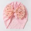 New children's hats, solid color bow baby pullover hats, summer breathable baby caps