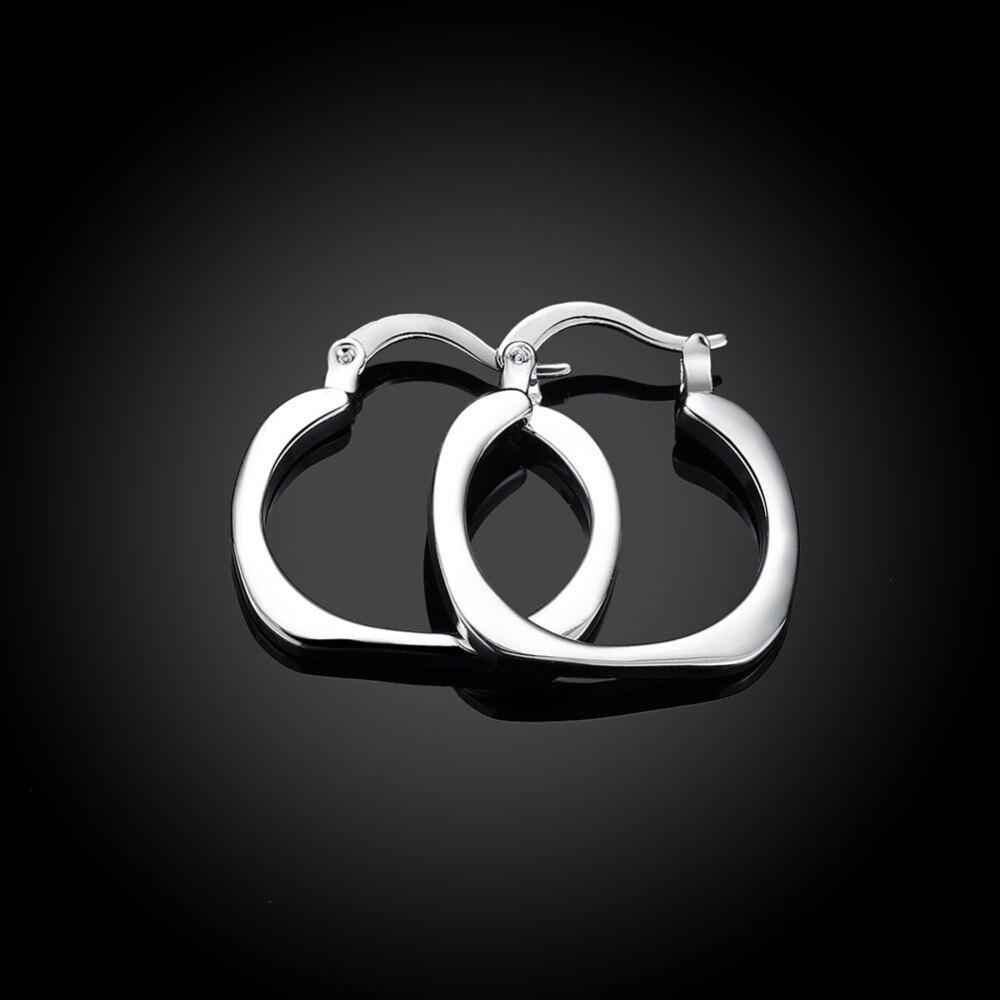 925 Silber Schmuck Ohrringe für Frauen Fashion Square Hoop Ohrring weibliche Party Geschenke