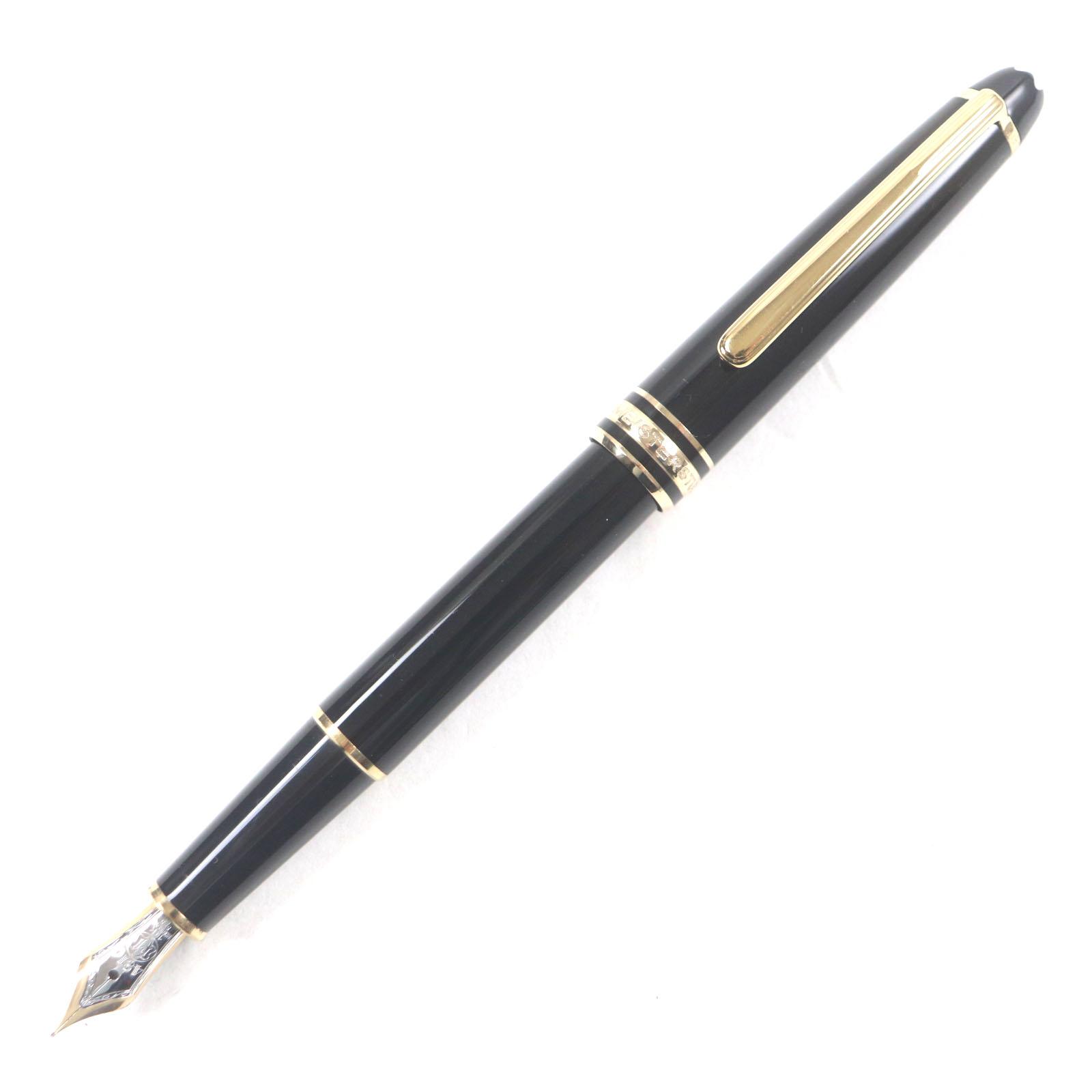 Great MONTBLANC fountain pen Meisterstück Classic white star black 14K mens Used