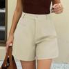 Fashionable And Casual High Waisted Loose Color Straight Leg Pants With Wide Legs And A,line Women's Shorts