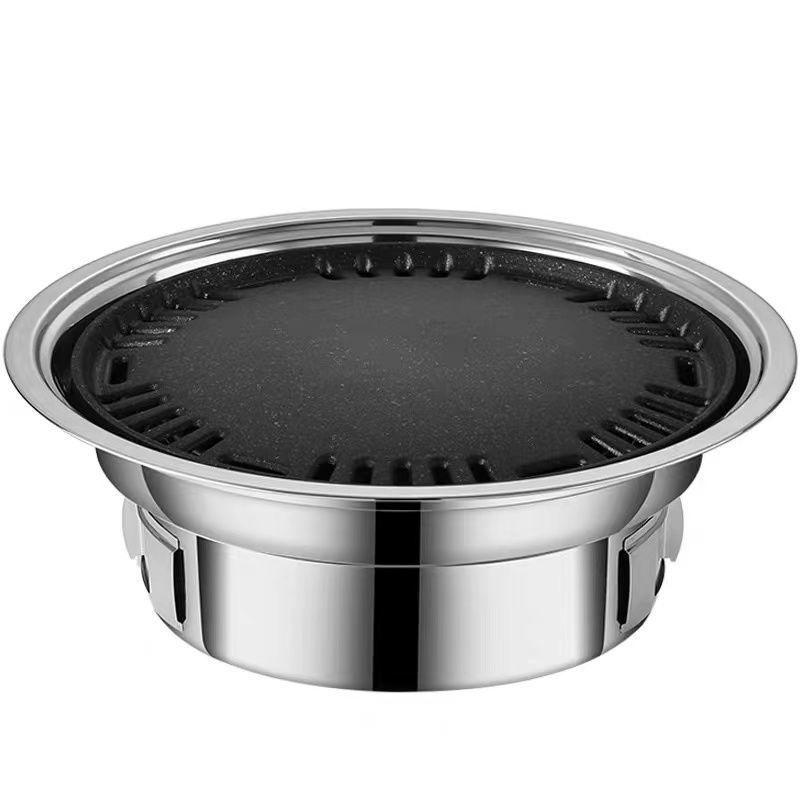 Grătar Hibachi Rotund cu Cărbuni Coreeni pentru Grătar Acasă