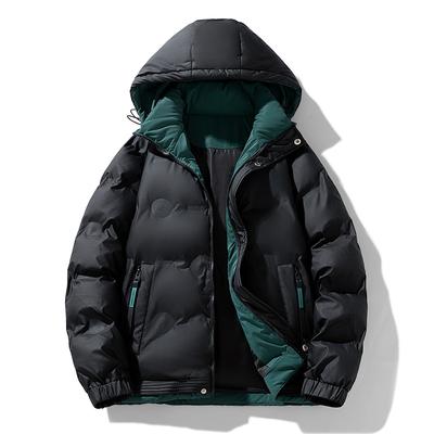 Winter American Retro Warm Coat Men's Hooded Fashion Casual Cotton-padded Jacket