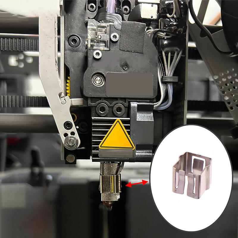 

4 шт. Зажим для нагревательного блока для фиксации термистора / Керамический нагревательный патрон Зажимы для деталей 3D-принтера Bambu Lab X1 / P1P серебряный