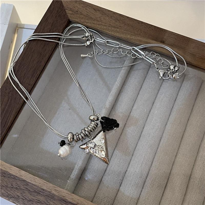 

Черное циркониевое ожерелье Sunlight в готическом стиле в стиле панк, унисекс, повседневные темные украшения для вечеринок для женщин и девочек