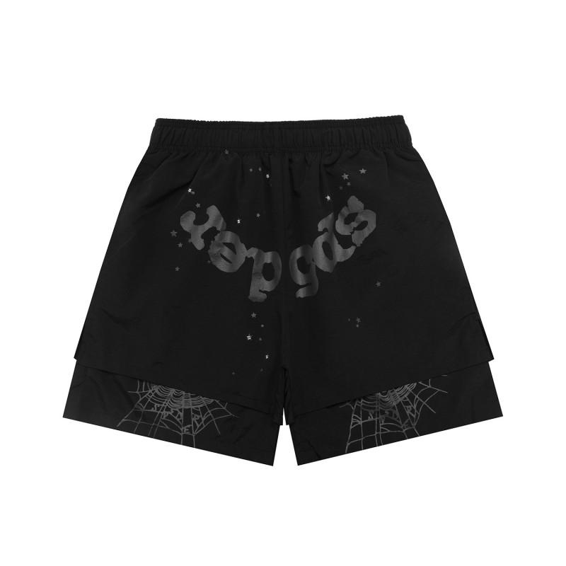 Mens Cotton Short Pants With Embroidered Loose Fit Casual Shorts Outdoor Wear
