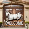2D Flat Rustic Horse Wall Sign - Vintage Horse Decoration Suitable For, No/ Electricity,/ Outdoor Use, Holiday & Gift, Restaurant Shop Wall Decor,