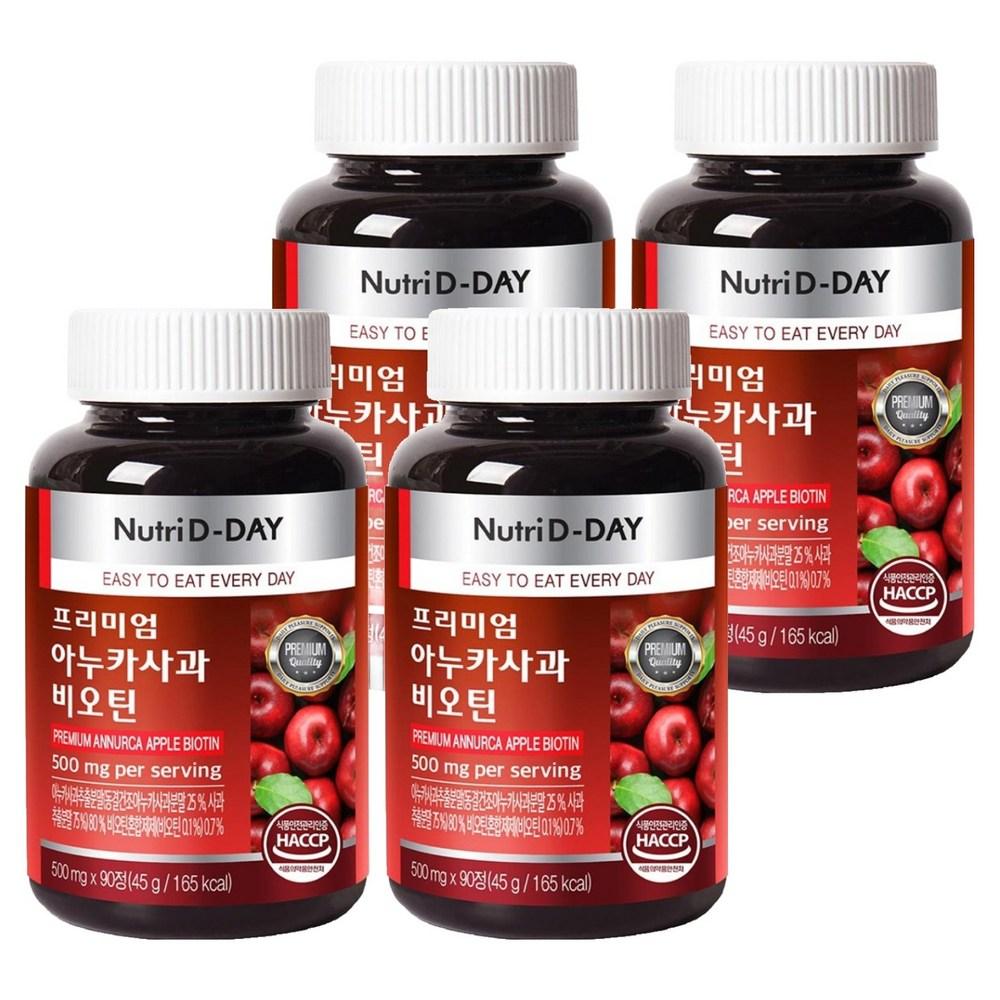 NutriDDay Premium Anuka Apple Biotin 45g 90 Tablets 4 Pcs