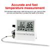 Digital Kitchen BarbecueThermometer BBQ Meat Oven Alarm Timer Temperature Measurement (with Probe) Cooking Baking Measuring Tool