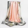 1Pc Women Silk Scarf Square  Design Brand Headband Female Satin Hijab Shawl Wrap Kerchief Chain Print