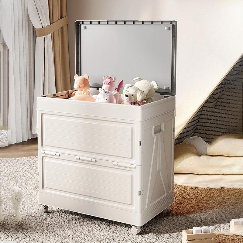 Folding Storage Box Wheel Drawer Boxes Multifunctional Large Plastic Organizer Case Modern Household Moving Bedside Cabinets