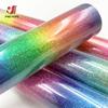 19in X 39in Glitter Rainbow Heat Transfer Vinyl 4 Assorted Colors Iron On Tshirts Cut Film For Fabric Clothing Bag Decor DIY