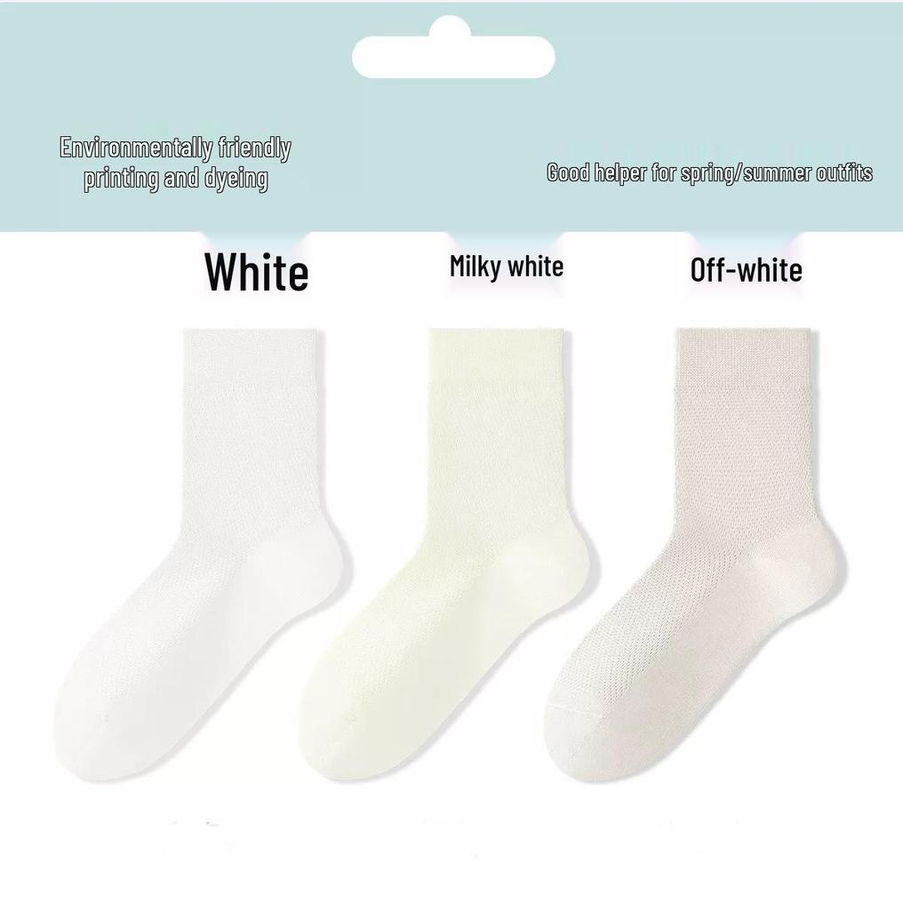 Men's Four Seasons Breathable Black, White, Grey Low-Cut Boat Socks, Anti-Odor, Mid-Calf, Disposable.