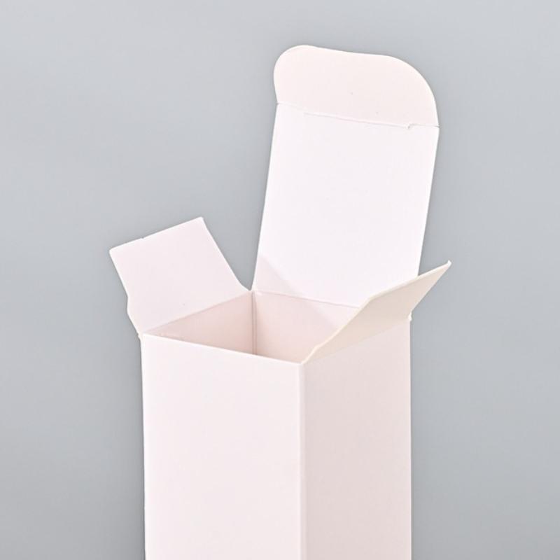 100pcs Square Folding Paper Box White Gift Cardboard Boxes Multiple Sizes Available Packaging Case Candle Gift Box Wedding Party Candy Boxes