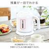 Iris Ohyama Electric Kettle 800ml Easy To Clean Filter Cleaning/Removable Lid No Odors Transfer Equipped with Dry-Fire Prevention Function IKEB800W Wh