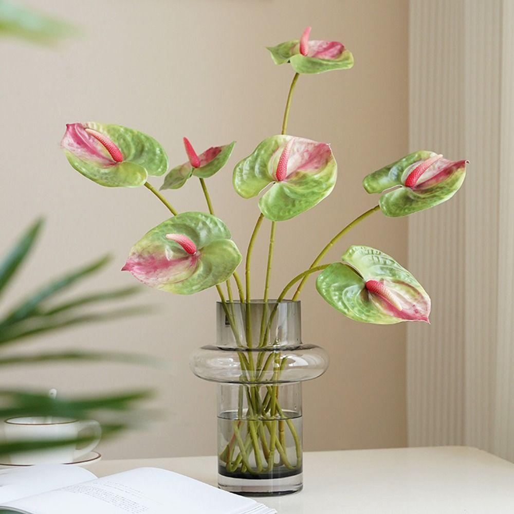 Home Wedding Bridal Elegant DIY Fake Flowers Artificial Calla Lilies Fake Plants Anthurium