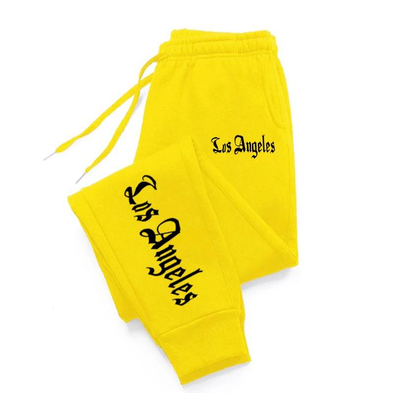 Los Angeles City Letter Print Men'S Women'S Trouser Loose Jogging Pant Fit Running Trousers Warm Jogger Casual Sweatpants Couple