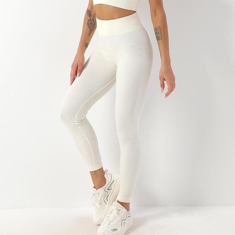High Waist Women Yoga Pants Stretchy Seamless Leggings Gym Fitness Exercise Sports Clothes Solid