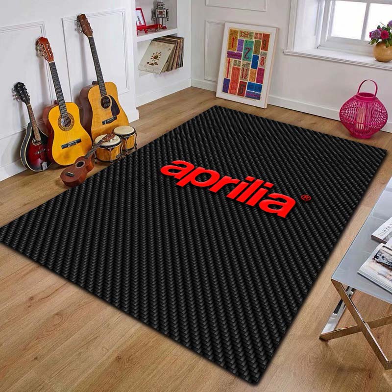 2026 A-Aprilia Rennwagen Logo Motorrad Teppich Teppich für Schlafzimmer Wohnzimmer Haus Sofa Dekoration, Kinder Spiel Dekor Bodenmatte Geschenk