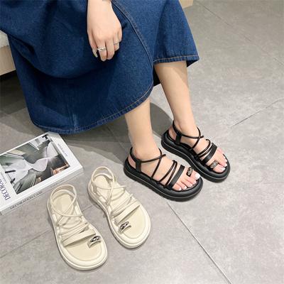 Sandale de Damă la Modă Vară Casual Modă Sandale Versatile Femei Slip-on Talpă Groasă Talpă Plată Rezistente la Uzură Pantofi de Damă