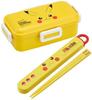 Skater Bento Single for Made In with a Lock for Dishwasher and Microwave Pikachu Box, 530ml, Tier, Women, Japan, 4-Point Leak-Resistant Storage, Safe,