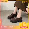 High-end Small Leather Shoes Women's 2025 New Spring British Style Platform Loafers Lightweight Mary Jane Single Shoes