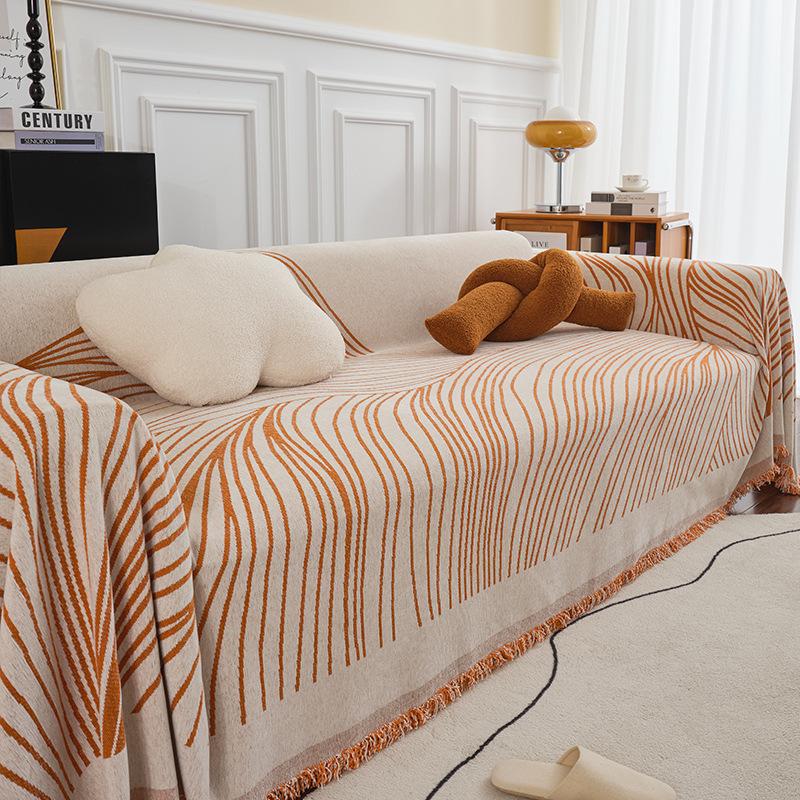 Chenille Sofa Cover Cloth Four Seasons Universal Line Advanced Sense Non-Slip All-Inclusive Universal Seat Cover Cover Anti-Scratching