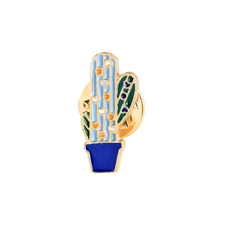 Potted Plant Cactus Enamel Pins Metal Lovely Badges Brooch Vintage Brooches For Women Jewelry Clothing Collar Lapel Accessories