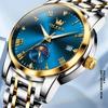 OLEVS Waterproof Luminous Date Moon Phase Business Watch Men's Wacthes Trend Fashion Original Quartz Wristwatch