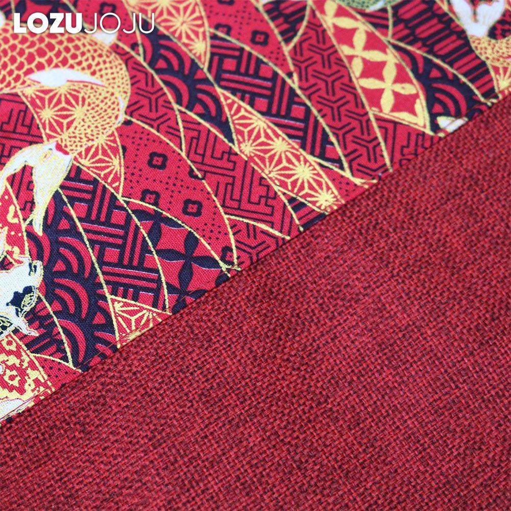 1PC LOZUJOJU Red Chinese Style Festive Retro Cotton and Linen Printed Table Runner for Dining Table Coffee Table Home Decor