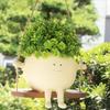 Rocking Chair/swing Face Flower Pot Succulent Planter Cute Resin Head Planters Home Garden Supplies for Indoor Outdoor Plants
