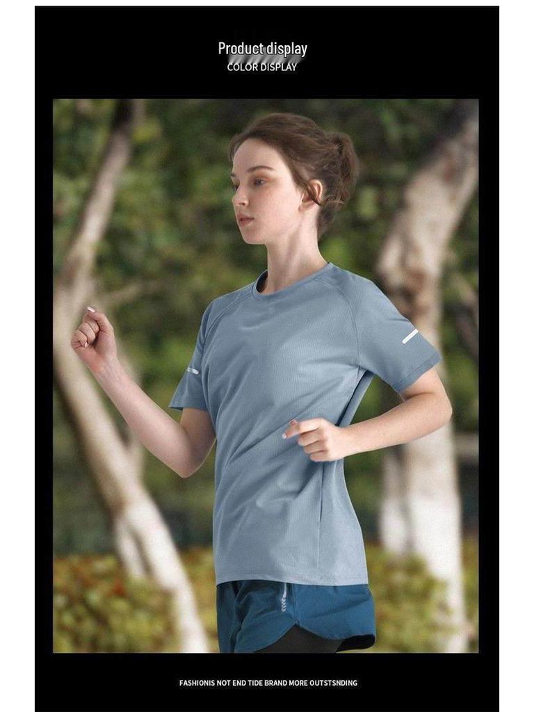 Plus Size Women's Quick-Dry Summer Running T-Shirt: Loose, Breathable Yoga & Fitness Top