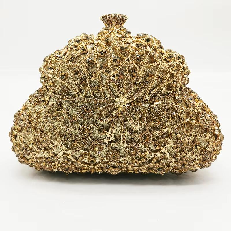 Blue Rhinestone Evening Bag Crystal Clutch Luxury Diamond Wedding Purse WHTUOHENG Party Cocktail Handbag For Gala Clutches
