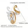 Stainless Steel Line Ring for Men Women Wave Design Adjustable Open Ring Exquisite Colorfast Couple Jewelry Accessories Gifts