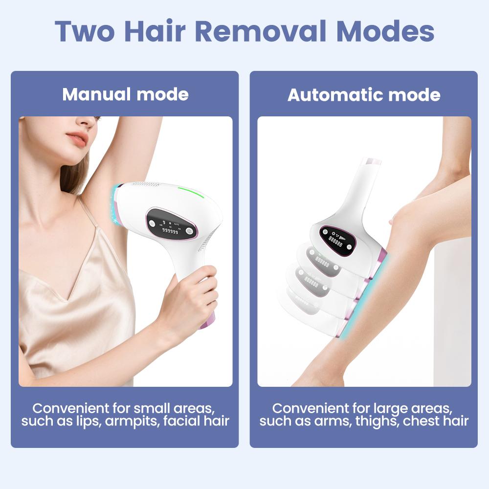 High Power Ice Cooling Best Laser Epilator Handheld  Ipl Laser Hair Removal  Removing Hair Painless At-home 3 in 1