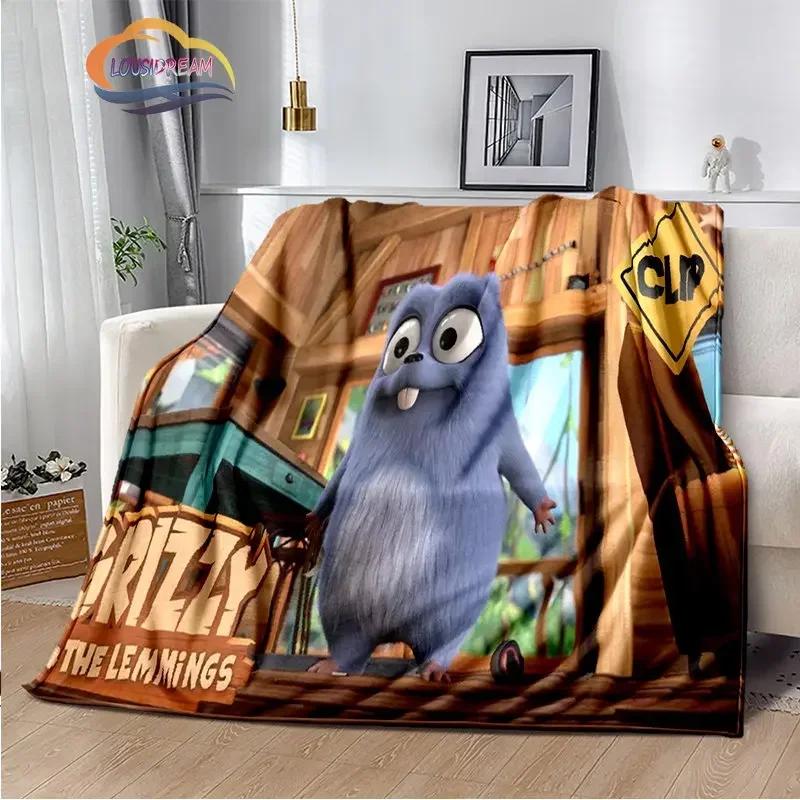 Animation Grizzy und die Lemminge Serie Flanelldecke Sofa Bett Nickerchen Kinderzimmer Dekorative Tagesdecke