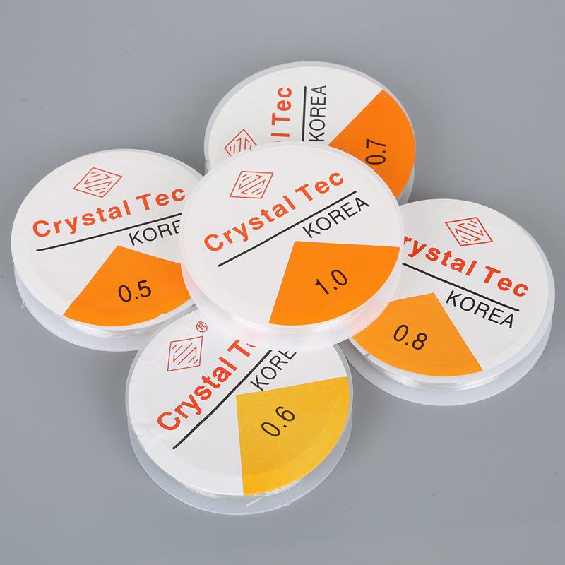 Klare, weiße, elastische Kristallperlenschnur für selbstgemachten Schmuck und Buddha-Perlen