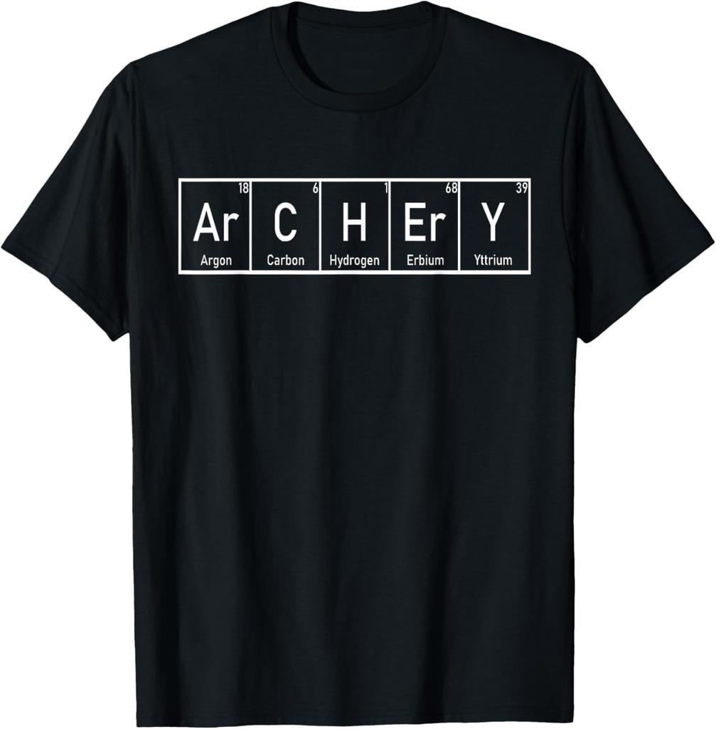 Funny Archery T-Shirt I Periodic Elements Nerd Gift Idea T-Shirt Mens Clothing Tops Unisex Summer Streetwear Graphic T Shirts