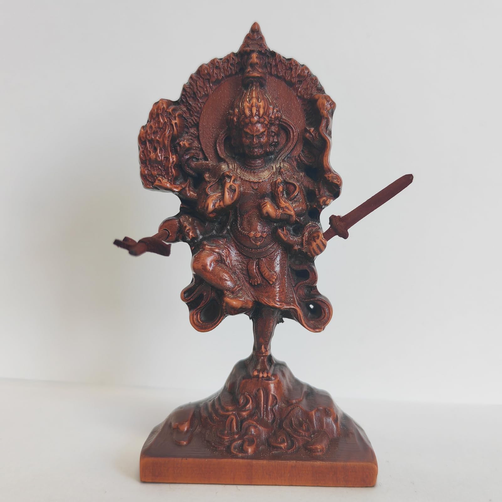 

Усусама Мёо Деревянная статуэтка – Общая высота 7,2 см, Миниатюрная буддийская статуэтка из самшита, Бог туалета (Античная отделка)