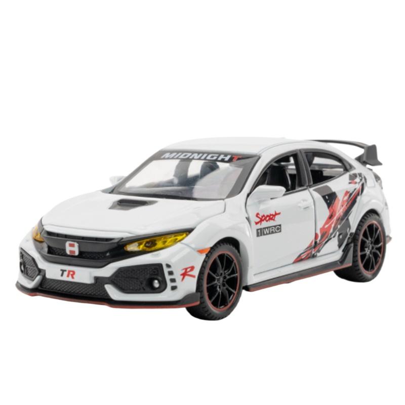 1/32 HONDA CIVIC TYPE-R Legierungsauto Modell Diecasts & Spielzeugfahrzeuge Metall Sportwagen Modell Ton und Licht Sammlung Kindergeschenk