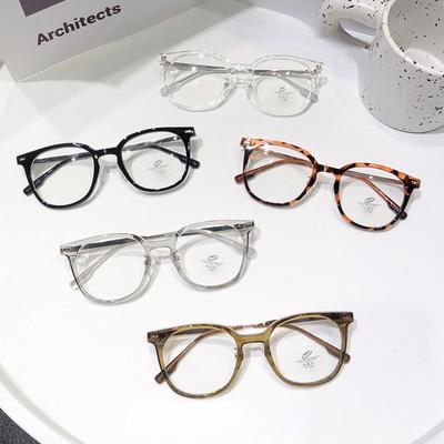 Fertige Myopie-Brillen für Damen Herren Transparent Blaulichtblockierende Brillen Ultraleichte Leopard-Kurzsichtbrillen 0 ~ -600