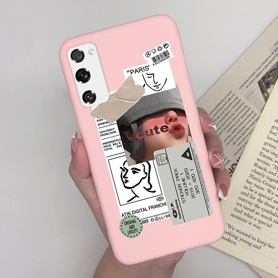 Case for Fundas Samsung Galaxy S20 FE S 20 FE S20FE Case Samsung S20 FE Phone Silicone Flower Cute Soft Back Cover Cases Bumper